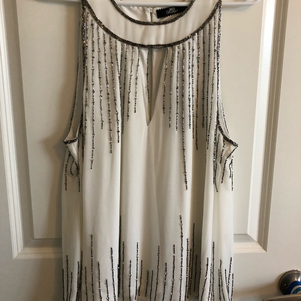 White sequins top